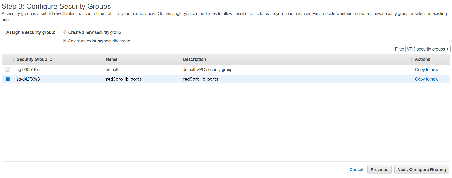 Load Balancer Security Group