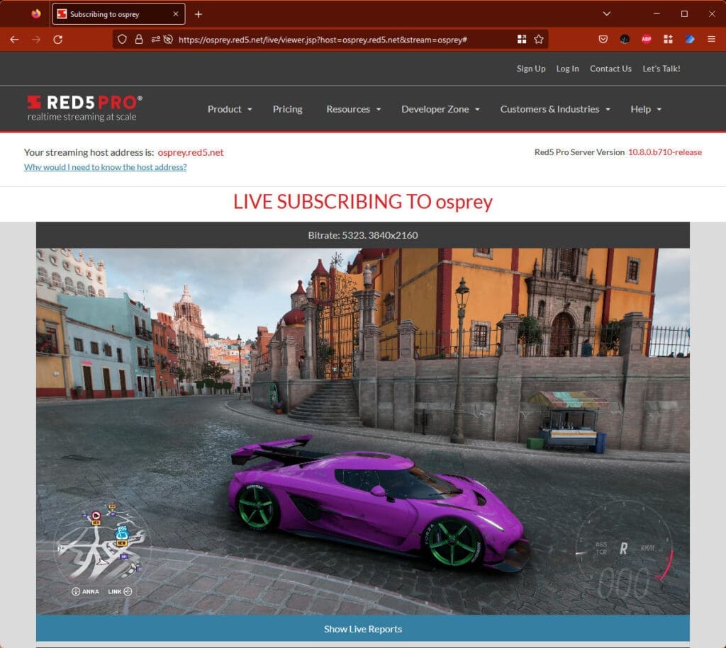 Live subscribing to Osprey