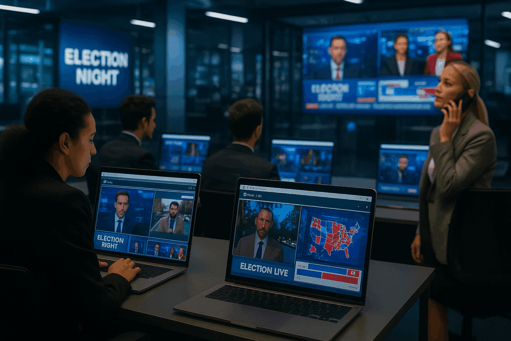 Custom election broadcasting infrasture